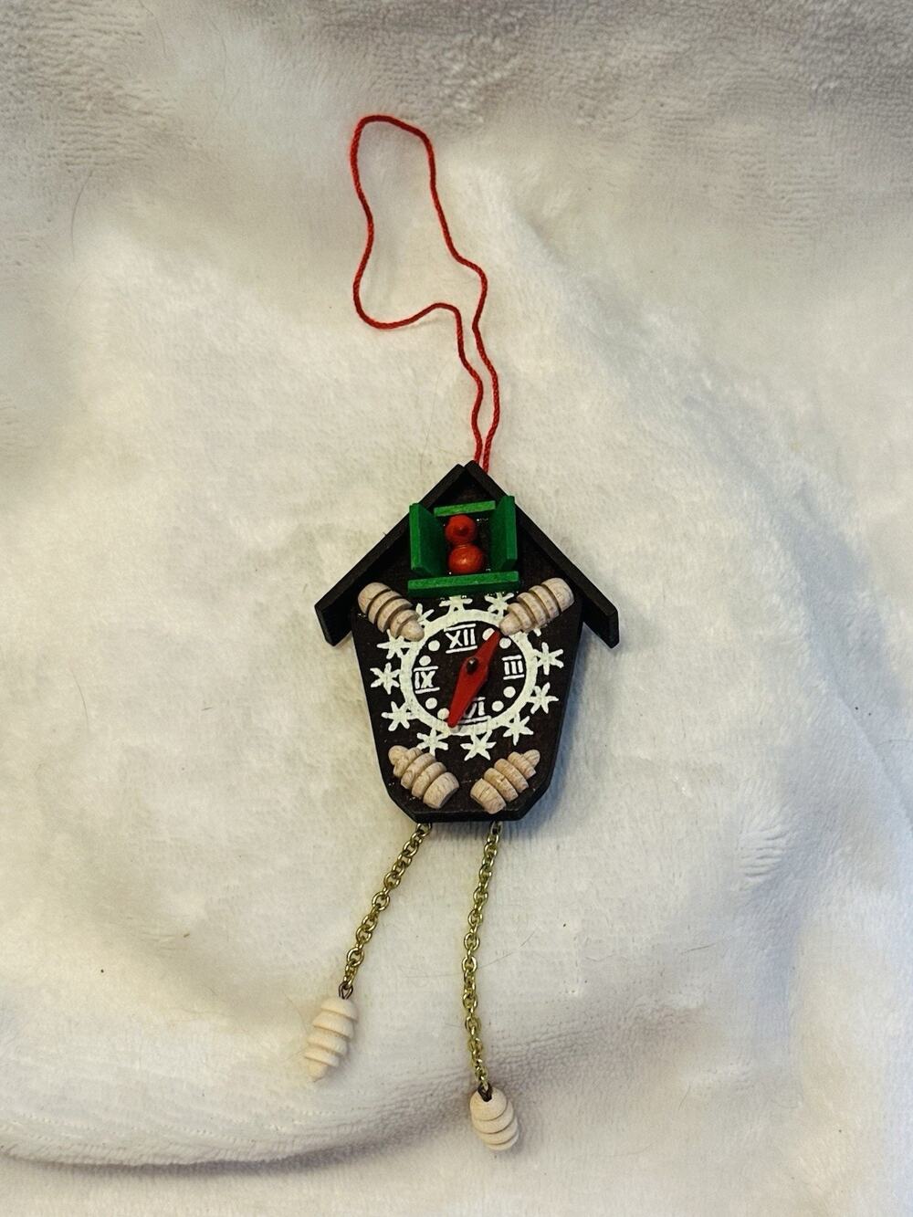 Steinbach Cuckoo Clock Christmas Ornament Wood West Germany Vintage Collectible